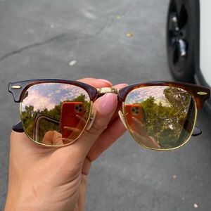 RayBan Clubmaster Flash Lenses Copper Gradient Tortoise Frame Perfect Condition